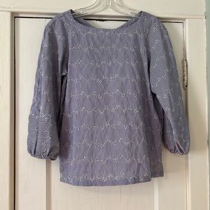 Light Blue Eyelet Top